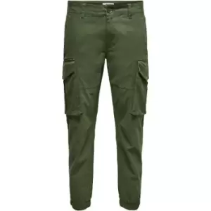 Only and Sons Cargo Trousers - Green