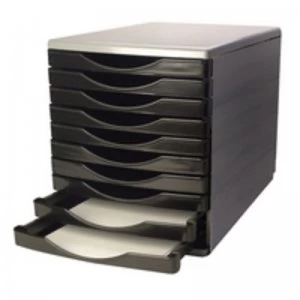 Q-Connect 10 Drawer Tower Black/Grey