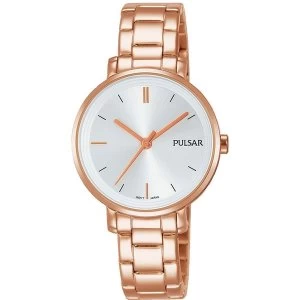 Pulsar PH8340X1 Ladies Rose Gold Dress Grey Dial 50M Watch