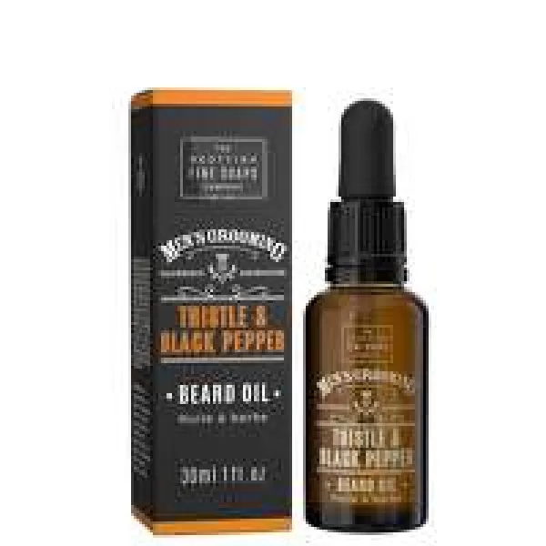 The Scottish Fine Soaps Company Mens Grooming Thistle and Black Pepper Beard Oil 30ml