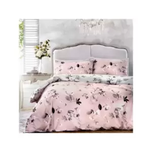 Dreams & Drapes Grace Floral Reversible Duvet Cover Set, Pink, King