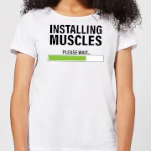 Installing Muscles Womens T-Shirt - White - 3XL