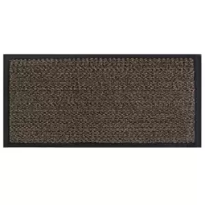 JVL - Heavy Duty Barrier Door Floor Mat, 60 x 150 cm, Brown Black