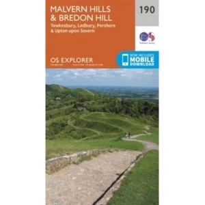 Malvern Hills and Bredon Hill by Ordnance Survey (Sheet map, folded, 2015)
