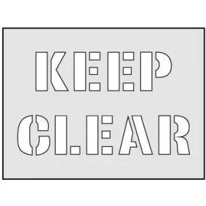 Keep Clear Stencil 300 x 400mm