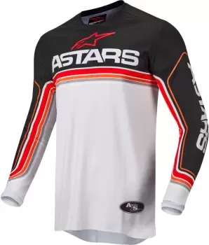 Alpinestars Fluid Speed Motocross Jersey, black-grey-red, Size S, black-grey-red, Size S