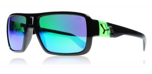 Cebe Lam Sunglasses Shiny Black / Green LAM 58mm