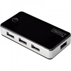 Digitus DA-70222 7 ports USB 2.0 hub Black, Silver