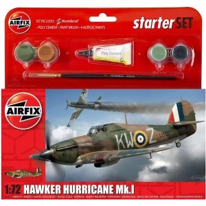 Hawker Hurricane MkI 1:72 Air Fix Model Starter Gift Set
