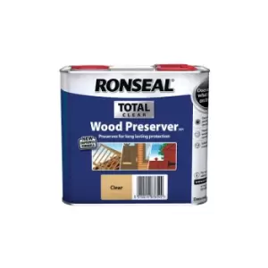 Ronseal Total Wood Preserver - Long Lasting Outdoor Protection - Clear - 2.5 Litre - Clear