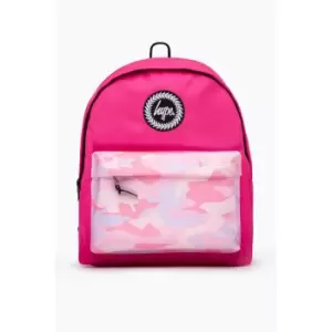 Hype Camo Backpack (One Size) (Hot Pink/White)