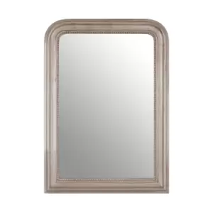 106 x 76cm Wall Mirror in Silver Wood
