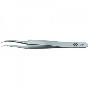 C.K. T2331 Precision tweezers 5C SA Pointed, curved (45°), super fine, bent 115 mm