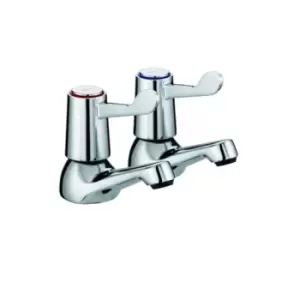 Bristan Lever Bathroom Basin Taps with 6" Levers Chrome