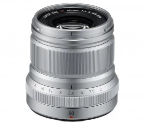 Fujifilm Fujinon XF 50 mm f/2 WR Standard Prime Lens, Silver