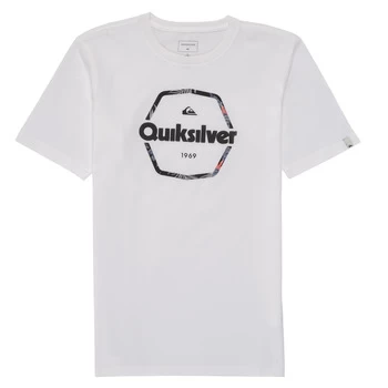 Quiksilver HARD WIRED boys's Childrens T shirt in White - Sizes 8 years,10 years,12 years,14 years
