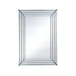 Pacific Mirrored Glass Art Deco Rectangle Wall Mirror
