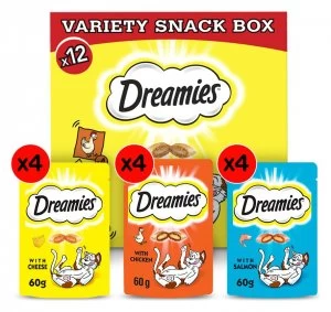 Dreamies Cat Treats Variety Snack Box 12 packs