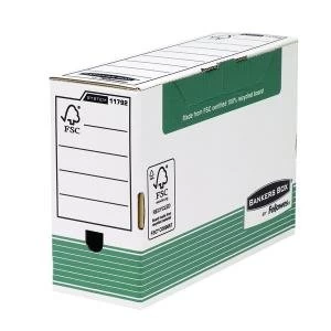 Fellowes Bankers Box Transfer File 120mm FC Green Pack of 10 1179201