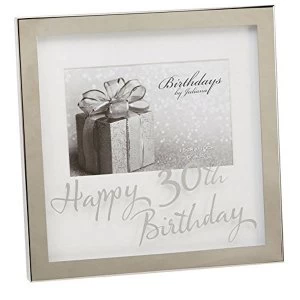 6" x 4" - Birthdays by Juliana Silverplated Box Frame - 30th