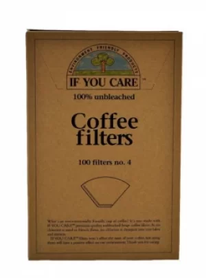 If You Care No. 4 Large Unbleached Coffee Filters x100