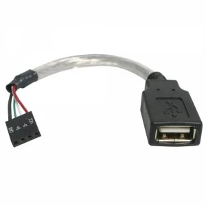 6in USB 2.0 Cable USB A Female to USB Motherboard 4 Pin Header FF
