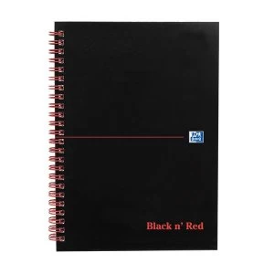 Black n Red A5 Wirebound Notebook 90gm2 100 Pages Ruled and Perforated Soft Cover Pack of 10