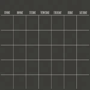 Fine Decor Fine Decor Black Dry-Erase Monthly Calendar Wall Decal