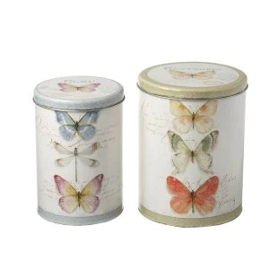 Butterfly Cannister Set of 2 By Heaven Sends