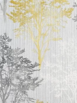 Arthouse Wildwood Ochre / Grey Wallpaper
