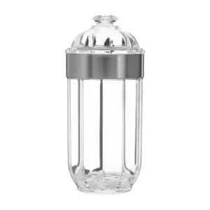Acrylic Canister in Clear & Silver