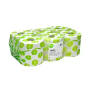 Maxima Green 1 Ply Centre Feed Roll Hand Towel Case of 6, white