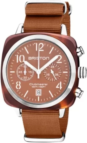 Briston Watch Clubmaster Classic Chronograph Terracotta Caramel