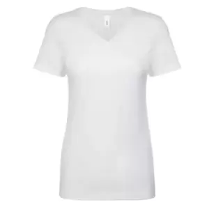 Next Level Womens/Ladies Ideal V-Neck T-Shirt (M) (White)
