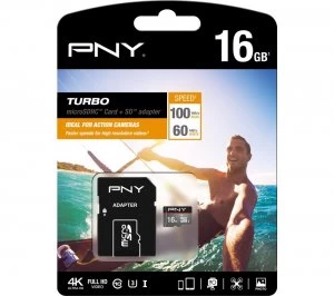 PNY Turbo 16GB Micro SDHC Memory Card