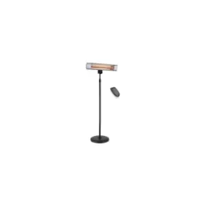 Devola Platinum 1.8kW Stand Mounted Patio Heater with Remote Control IP65 - Silver