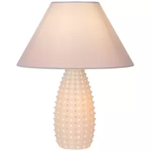 Lucide ARCADIA - Table Lamp - Ø36cm - 2xE27 - White