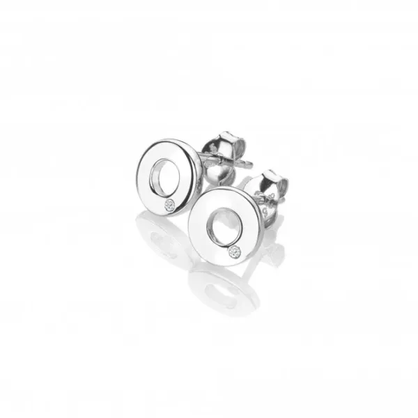 Sterling Silver Amulets Circle Earrings DE709
