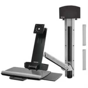 Ergotron StyleView Sit-Stand Combo System 61cm (24") Aluminium Wall