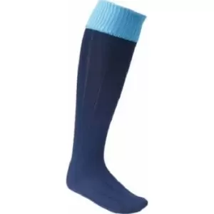 Euro Mens Football Socks (7 UK-11 UK) (Navy/Sky Blue)