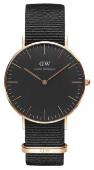 Daniel Wellington Unisex Classic Cornwall 36mm Black Watch