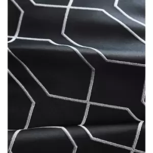 Portfolio - Meyer Duvet Cover Set Black/Silver King Size Bedding Set - Black