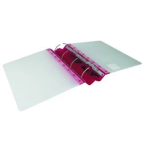 Guildhall GLX Ergogrip Ring Binder Frosted A4 Raspberry Pack of 2 4545