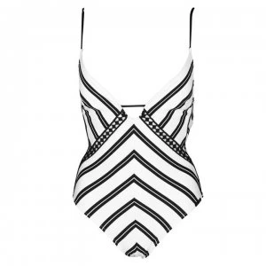 Watercult Seaside Plunge Swimsuit - 569 WHITE-BLACK