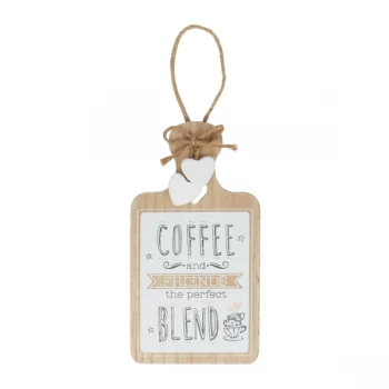 'Love Life' Hanging Plaque - Coffee & Friends