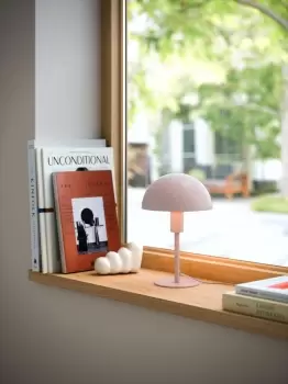 Ellen Indoor Bedroom Living Dining Office Mini Table Lamp Light in Dusty Rose (Diam) 16cm