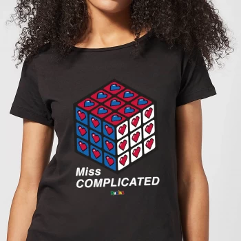 Miss Complicated Love Cube Womens T-Shirt - Black - S - Black