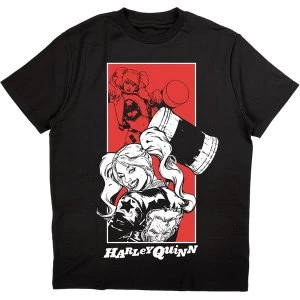 DC Comics - Harley Quinn Hammer Unisex X-Large T-Shirt - Black