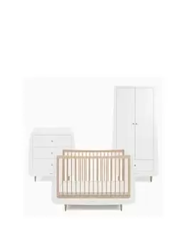 Snuz Snuzkot Skandi 3 Piece Nursery Furniture Set - White/Natural
