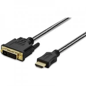 ednet HDMI / DVI Cable 5m gold plated connectors Black [1x HDMI plug - 1x DVI plug 25-pin]